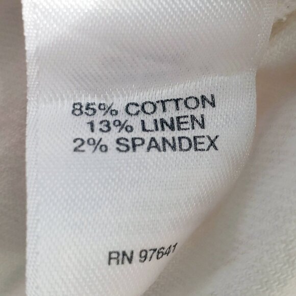 J. Jill Women's Khaki Cotton Linen Stretch Blend Straight Leg Pants Plus Size 14 - Picture 14 of 16